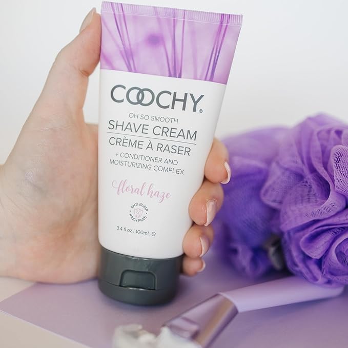 Coochy Intimate Shaving Cream | Shave Conditioner & Moisturizer for Face & Body | Ideal for Sensitive Skin Care, Anti-Bump | Floral Haze, 7.2 oz