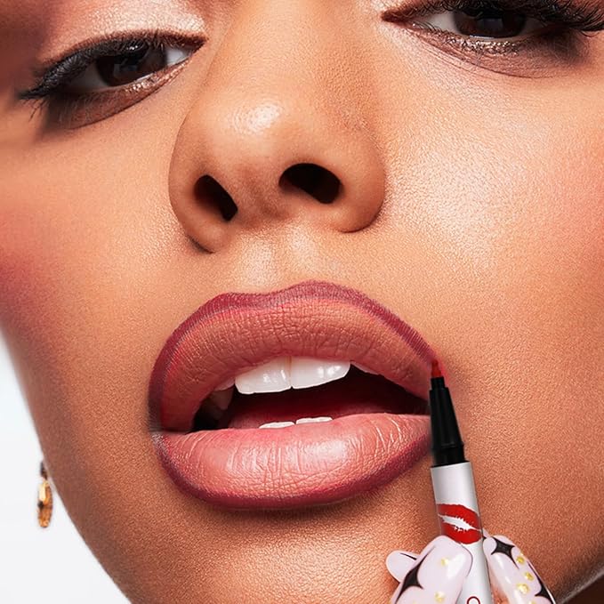 COOL STORY Lip Liner Pencil - Matte Lip Tint Stain Marker - Long Lasting Waterproof 02#