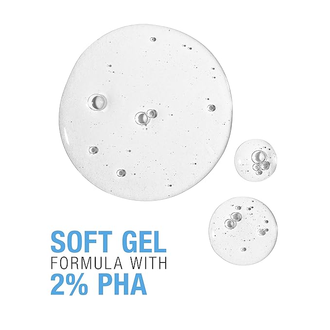 Neutrogena Skin Balancing Purifying Gel Cleanser with 2% Polyhydroxy Acid (PHA), Softening Face Wash for Normal & Combo Skin, Paraben-Free, Soap-Free, Sulfate-Free, 6.3 oz