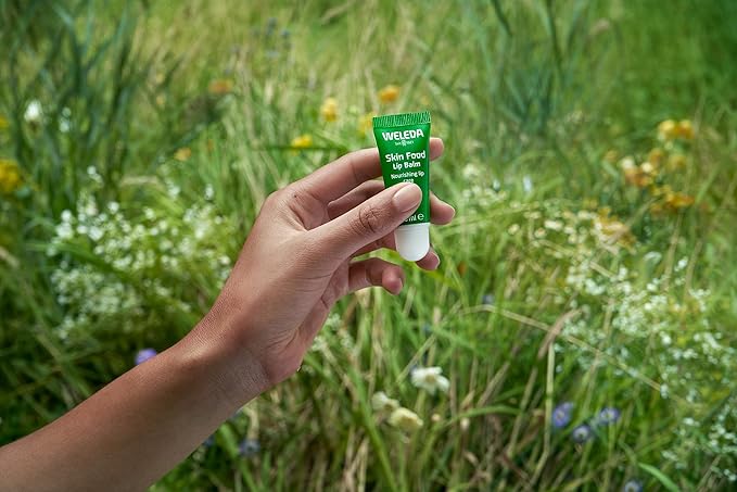 Weleda Skin Food Lip Butter, 0.27 Ounce, Plant Rich Moisturizing Lip Care with Sunflower Seed Oil, Chamomile and Calendula