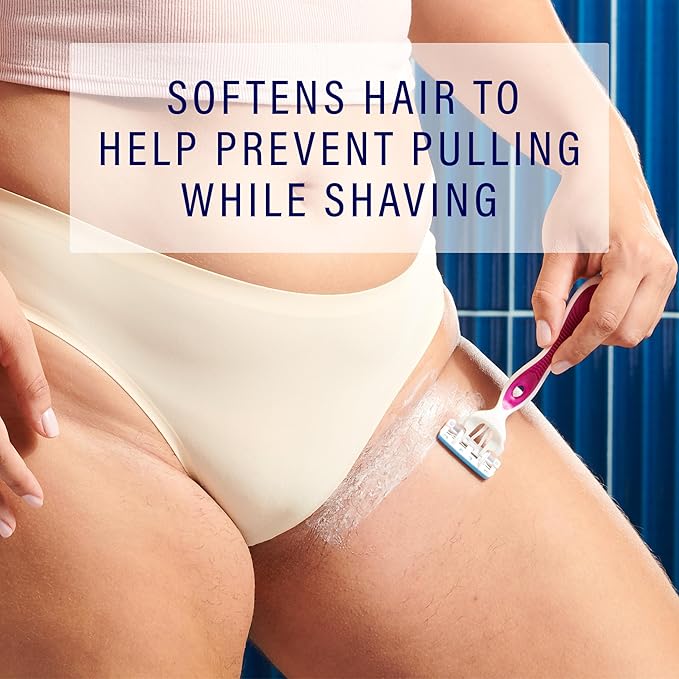 Schick Hydro Silk Shave Cream & 24-Hour Moisturizer | Pubic Hair Shave Cream for Women and Bikini Area Moisturizer, Shaving Cream for Women Sensitive Skin, 8 fluid oz