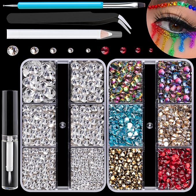 Colorful Face Gems for Makeup Set,