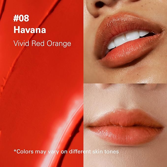 Melixir Vegan Lip Butter #08 Havana (+11 more colors), Deep Nourishing Tinted Lip Balm for Dry Lips, Bee-Free, Petrolatum-Free, Plant-Based, Hydrating for Cracked and Chapped Lips, Travel Essentials