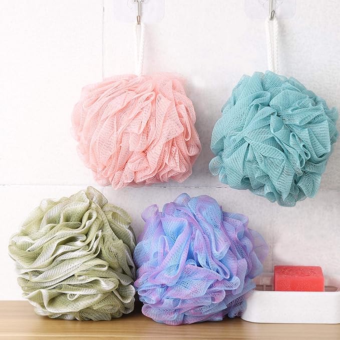 Btyms 4 pieces shower loofahs