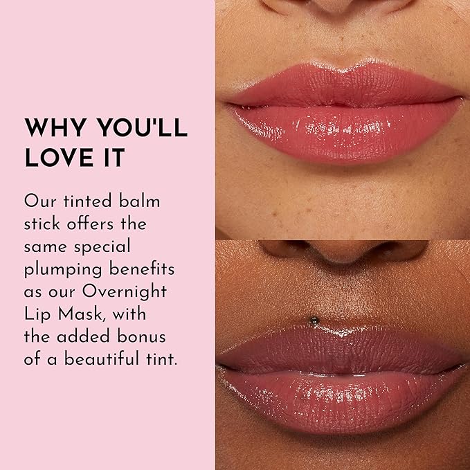 LAWLESS Forget the Filler Lip Plumping Line Smoothing Tinted Balm, Lover, Pink, 0.1 Ounce / 2.9 g