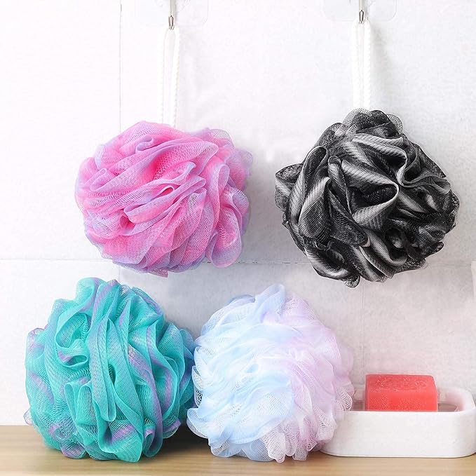 Btyms 4 pieces shower loofahs
