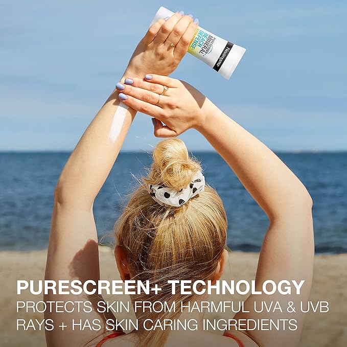 Neutrogena Purescreen+ Mineral Beach Defense Active Performance Body Lotion Sunscreen with Broad Spectrum SPF 30, Quick Drying and Water-Resistant 80 Minutes UVA/UVB Protection, 3.0 fl. oz
