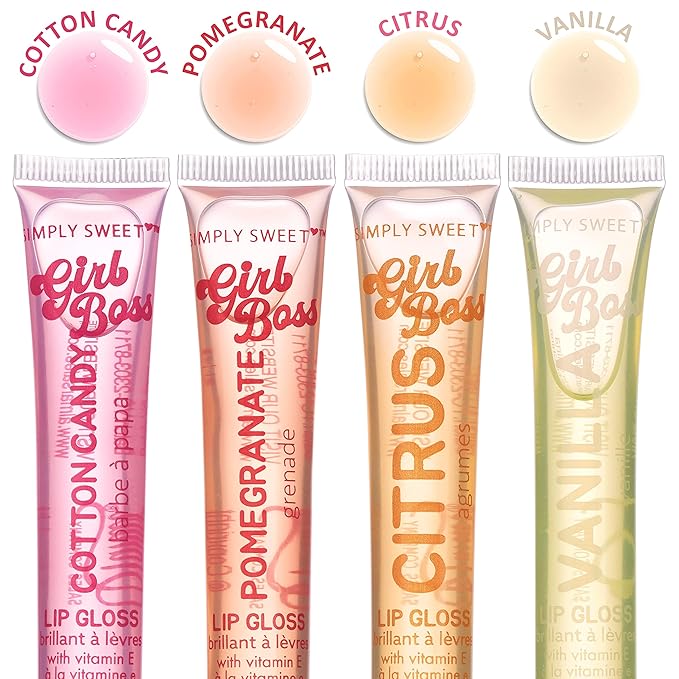 Expressions 12pc Clear Lip Gloss Pack – Lip Oils with Vitamin E and Essential Oils, Flavored Lip Gloss Clear Tubes, Hydrating Lip Glow Oil, Tinted Lip Oil, Lip Moisturizer