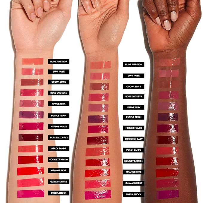 Deck of Scarlet Threeway Solid Lip Oil, Vegan Formula With Hyaluronic Acid and Hydrating Oil Blend, Glossy Finish - Scarlett Passion