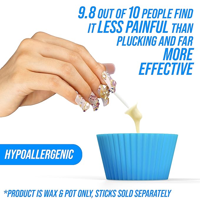 Kenashii Super Beads | Nose Waxing Wax | Specially Formulated | Hypoallergenic | Melting Pot Included | Medical Grade Silicone | Fast, Safe, Ridiculously Satisfying Nose and Ear Hair Removal