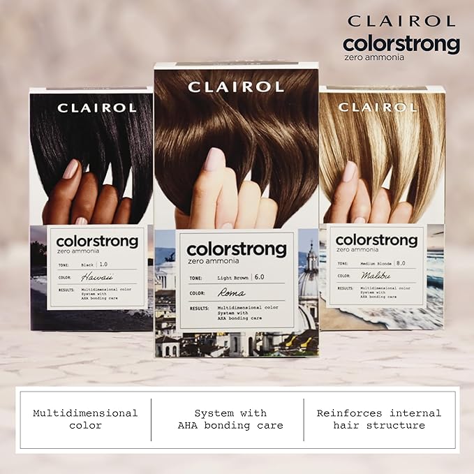 Clairol ColorStrong Permanent Zero Ammonia Hair Dye, 5.0 Medium Brown - Toscana Hair Color, Pack of 1
