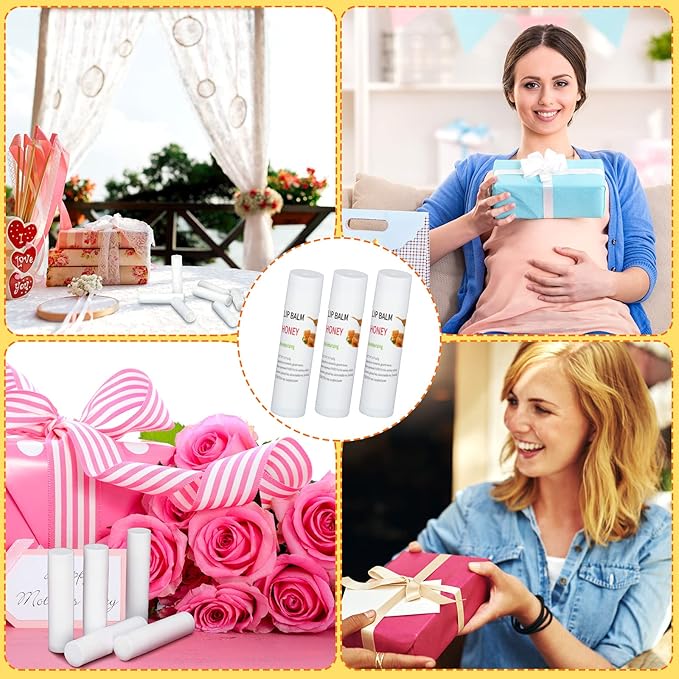 Demissle 150 Pcs Unlabeled Lip Balm Guests