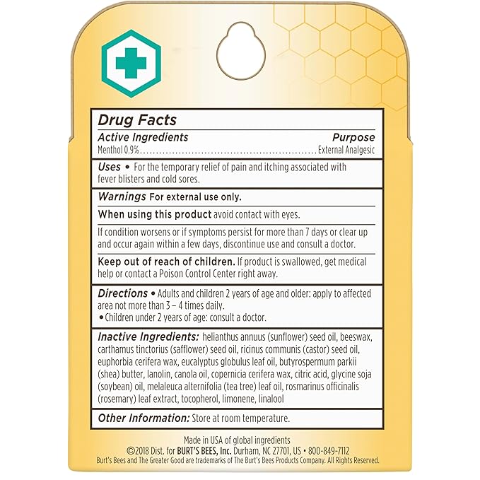 Burt's Bees Medicated Lip Balm, With