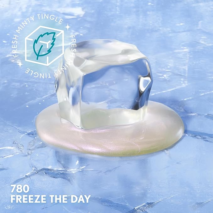 Covergirl Clean Fresh Yummy Plumper Lip Gloss, 780 Freeze The Day, Shiny, Vegan Formula, Easy to Apply, Minty Flavor, 0.33oz