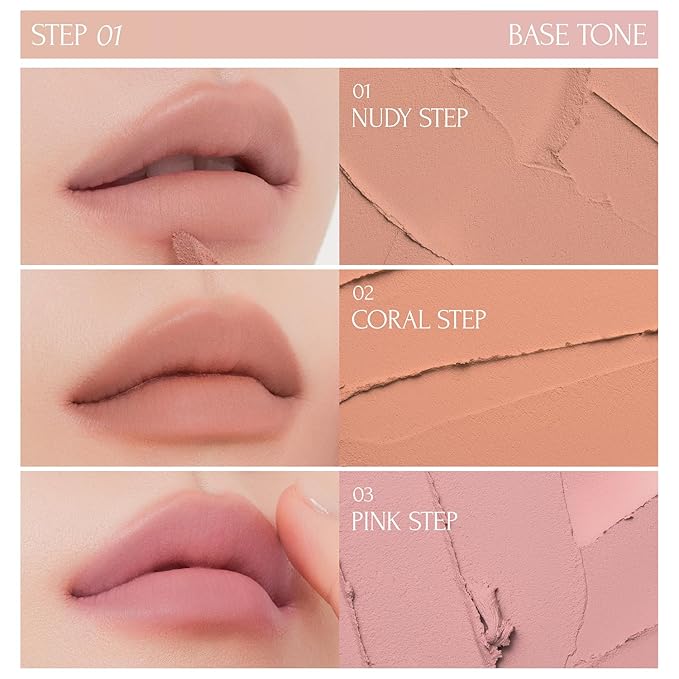 Tie Up Cover Tint - Waterproof & Long Lasting Lip Stain for Women - Korean Base Nude Tint Stick - Kbeauty Matte Gloss - Mood Color Changing (05 HUSH ROSE, 0.2 Fl oz)
