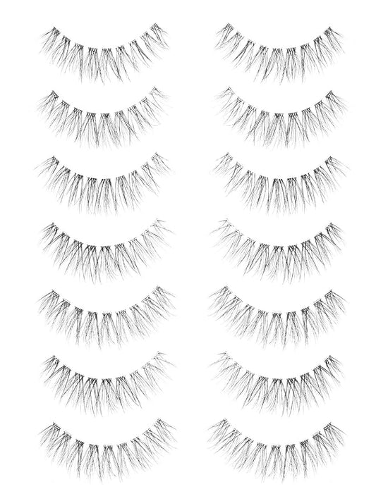 Wispy Lashes Natural Look False Eyelashes 13MM Eye Lash Pack 3D Volume Fake Eyelashes 7 Pair Siligli