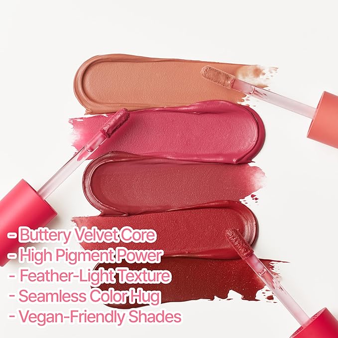 Touch in Sol Vegan Again Blur Core Lip Tint(#Nutty Nudie) - Long Lasting, High Pigment Velvet Matte Lip Stain – Lightweight Smooth Blur Finish