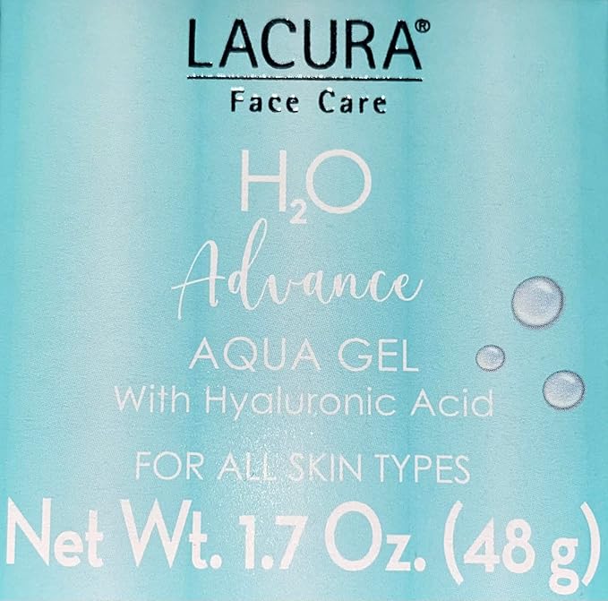 Lacura Face Care H2O Advance Aqua Gel With Hyaluronic Acid - Intensive Hydration Up To 24 Hours - Soft Skin - Glycerin - Provitamin B5.