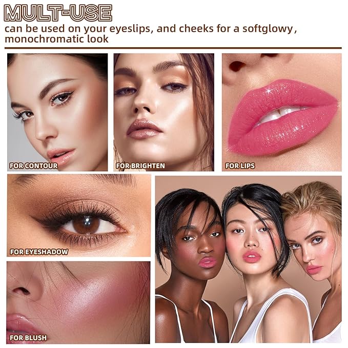 3Pcs Cream Contour Stick Makeup Set, Cream Bronzer