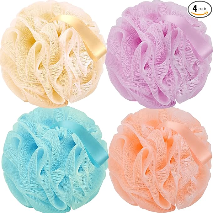 Bath loofah sponge body scrubber