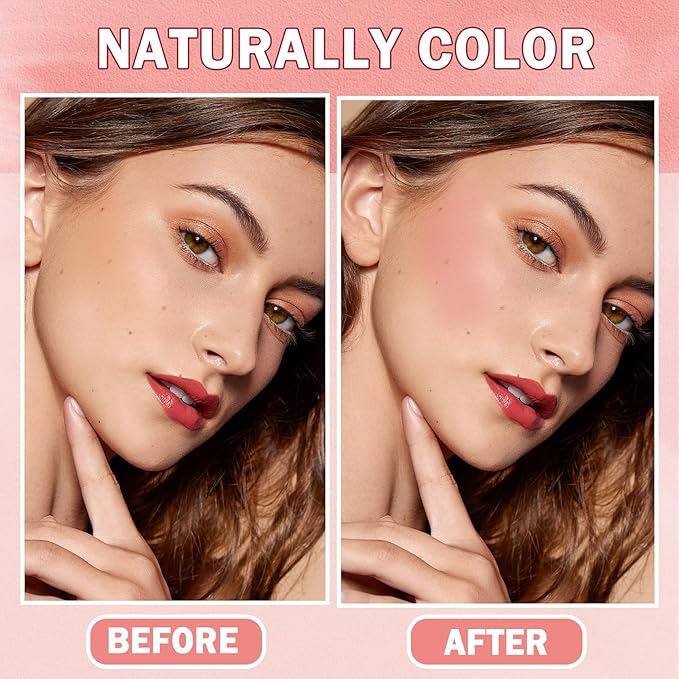 Cream Blush Stick with Sponge 3 in 1 Fairy Pink