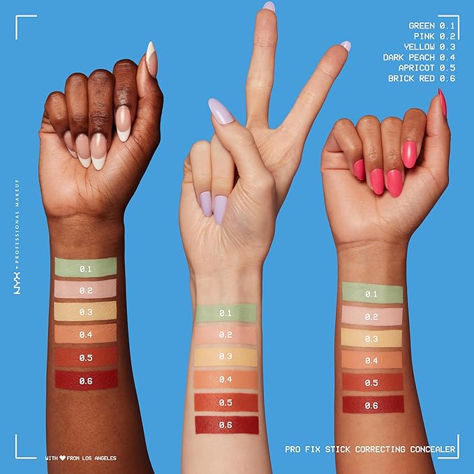 NYX PROFESSIONAL MAKEUP Pro Fix Stick Correcting Concealer, Buildable Medium Coverage Concealer Stick - Green
