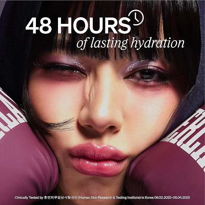 LipLock Jelly Serum for Dry Lips, Long-Lasting, Hydrating, Plumping, Glossy Mask with Rose PDRN, Carrot Collagen, Pillow Peptide, Moisturizing Tinted Lip Balm. (Grape Crush)