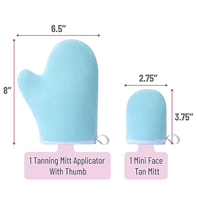 Slick- Self Tanning Mitt, Blue, Self Tanner Mitt, Self Tan Mitt, Tanning Glove, Tanning Mitts Self Tanner, Self Tanning Glove, Tanning Gloves for Self Tan Lotion, Self Tanner Glove Mitt