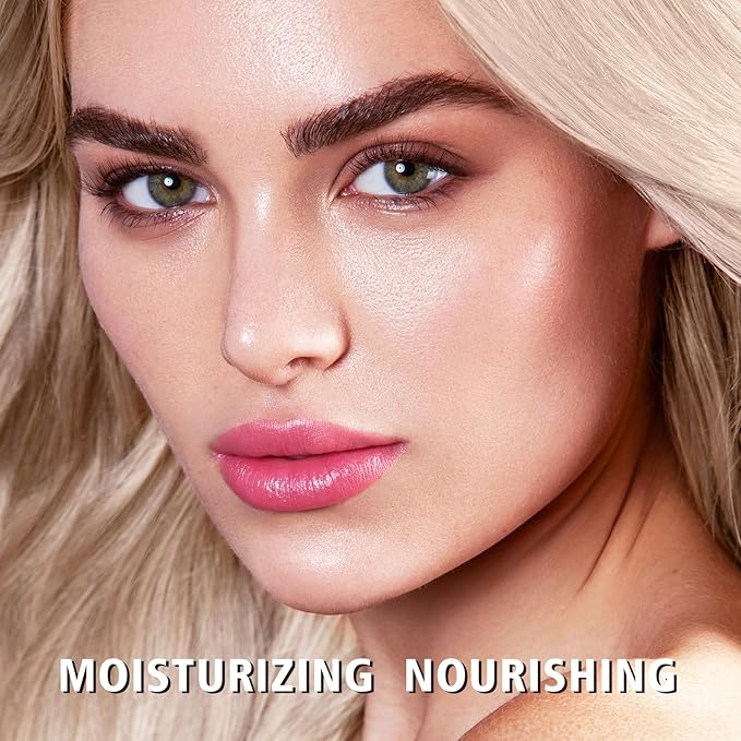 3Pc Moisture Lipsticks for Women Brown Nude Pink Lipstick Hydrate Tinted Lip Balm for Dry Cracked Lips Glossy Lip Color, MA55/58/62