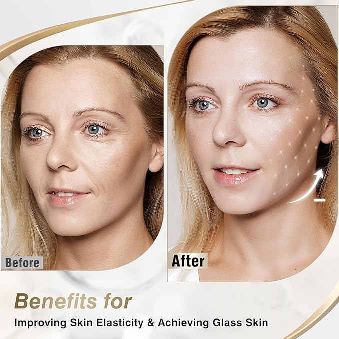 ISTON 6 Pack Bio-Collagen Real Deep Anti Wrinkle Lifting Mask,Overnight Hydrating Face Mask for All Skin Types -Pore Minimizing,Elasticity Enhancing,Firming,Moisturizing