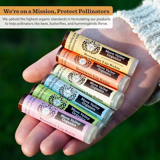 Moon Valley Organics Beeswax Lip Balm for Moisturizing Lips and Cuticles (ZINGY CINNAMON, 1-Pack)