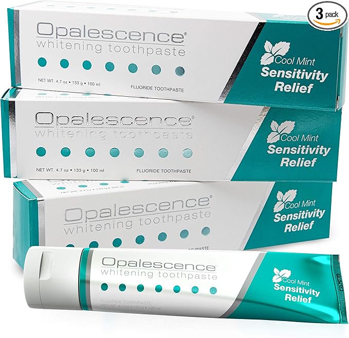 Opalescence Whitening Toothpaste for Sensitive Teeth - Oral Care, Mint Flavor, Gluten Free - 3 Pack