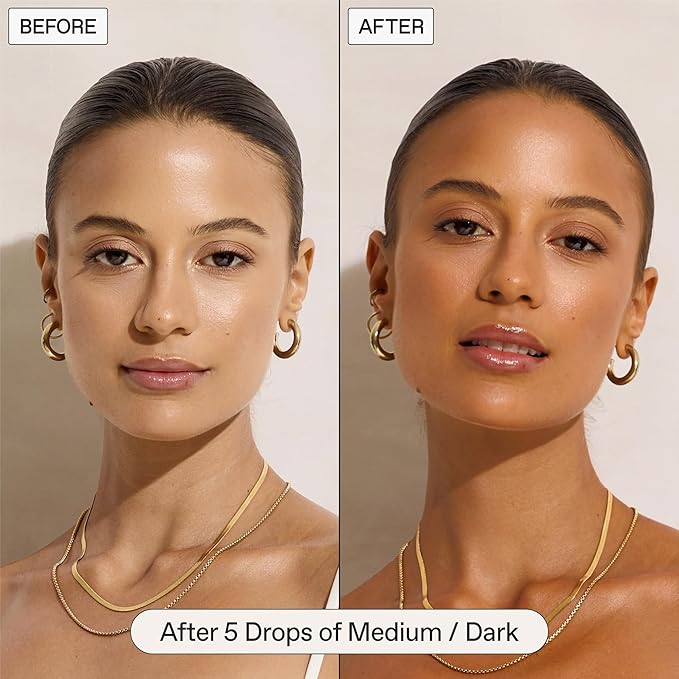 Sun Blush Glowing Self Tanning Drops Australian Made 1.0 fl.oz | Sun-Kissed, Natural Face & Body Gradual Self Tanner with Peptides | Fragrance Free| Everyday Humans