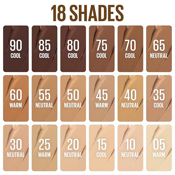 Maybelline Lifter Stix Multi-Use Face Stick - Contour, Bronzer, Concealer and Foundation Stick, All-In-One Creamy Face Makeup with Cranberry Seed Oil, 65, 1 Count