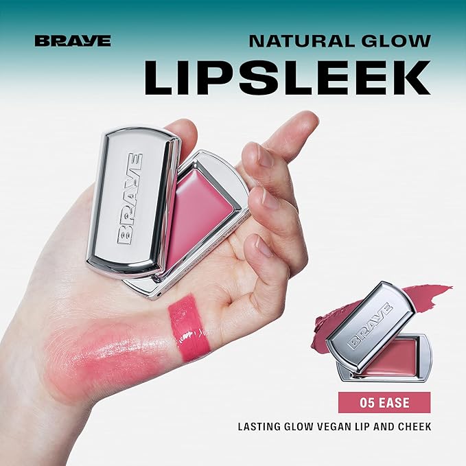 BRAYE Lipsleek Lip Balm, Monochromatic Cream Blush 2-in-1