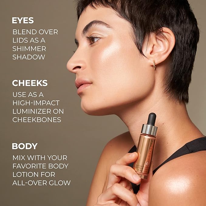 COVER FX Custom Enhancer Drops - Sunlight: Classic Gold Finish - 15mL - Radiant Glow - Liquid Highlighter