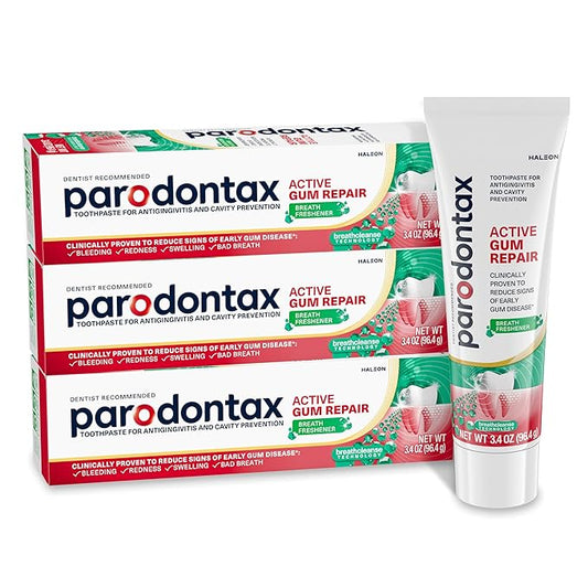 Parodontax Active Gum Repair Breath Freshener Toothpaste, 3x3.4 oz