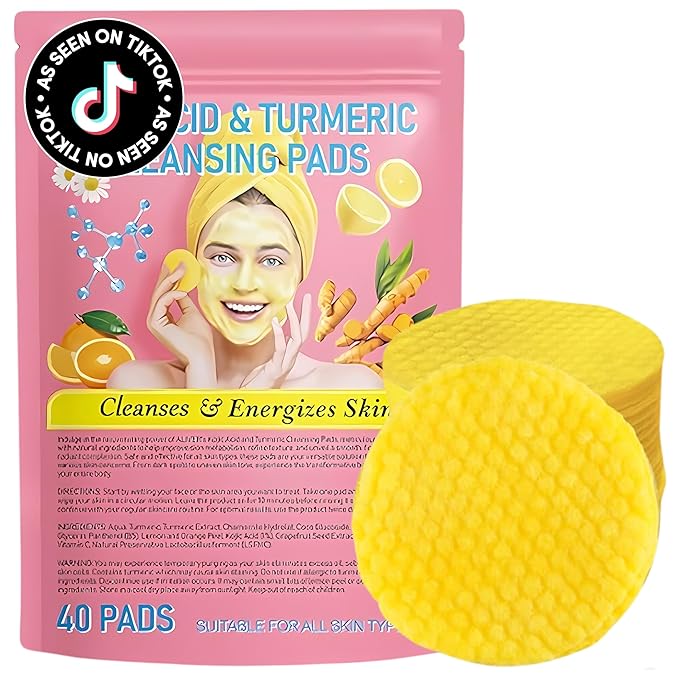 Turmeric kojic acid cleansing pads,