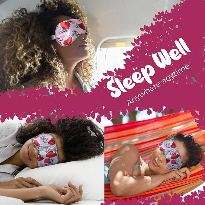 Luxury Sleep Mask – Soft, Adjustable Lightweight & Ultra Comfort-Perfect for Light Blocking Wake up Radiant-Silver