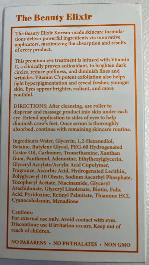 Beauty elixir vitamin c under