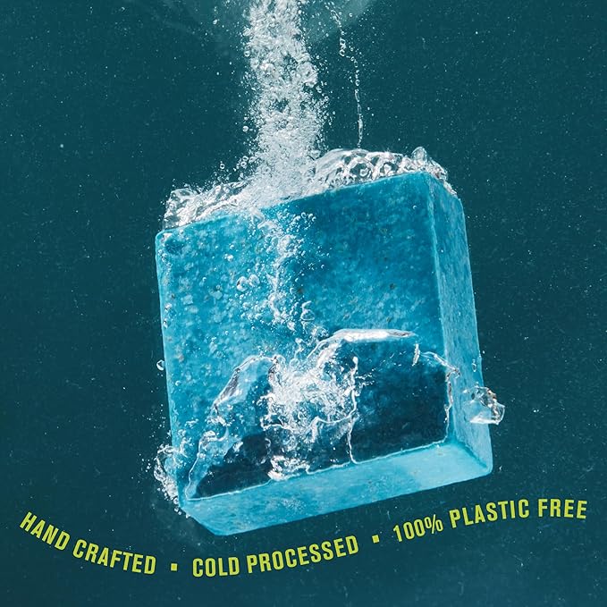Every Man Jack Cold Plunge Mens Bar Soap - Pacific Dive Scent with notes of Sea Salt, Kelp, Refreshing Citrus - Deeply Cleans, Hydrates with Naturally Derived Ingredients and Light Grit - 5oz 2 Pack