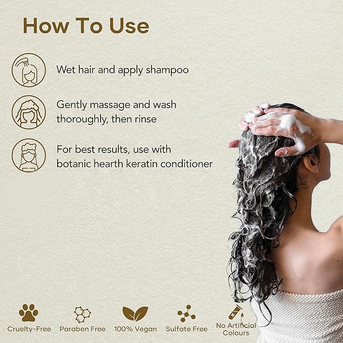 Botanic Hearth Keratin Shampoo | With Argan Oil, Collagen & Biotin | Best For Dry Damaged, Fizzy & Color Treated Hair | Hair Thickening & Sulfate Free | 16 Fl Oz (Pack Of 1)