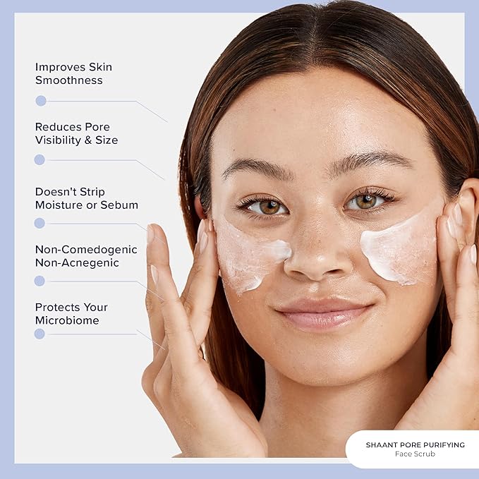 Codex Labs Shaant Pore Purifying Face Scrub - Oil Control Pore Minimizer Exfoliator - For Acne Prone, Oily Skin, All Skin Types - With 2% Salicylic Acid - Cruelty-Free, Vegan Skincare (100g)
