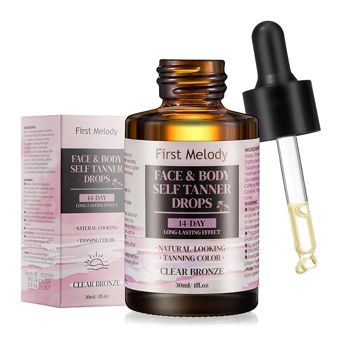 Self Tanner Drops for Face Tanner, Sunless Tan, Body & Face Self Tanner Drops, Face Tanning Drops (Drops-2)