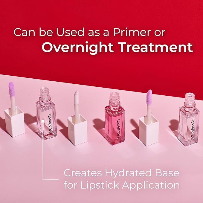 MCoBeauty Lip Oil Hydrating Treatment, Pink Lady, Moisturizing Shine for Naturally Beautiful Lips, Vegan, Cruelty Free Cosmetics