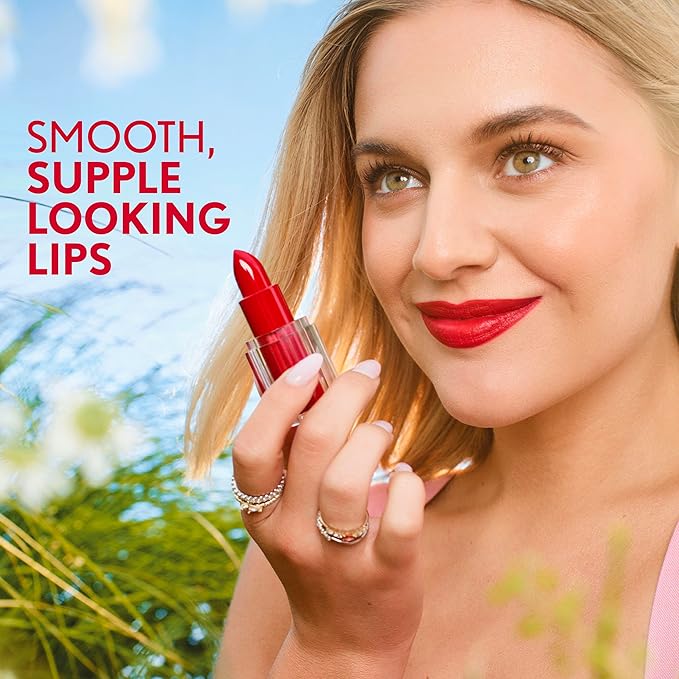 COVERGIRL Clean Lip Color, Satin Slipper, Satin Finish, Squalane, Avocado & Aloe, Carmine-Free, Non-Drying, 0.12oz