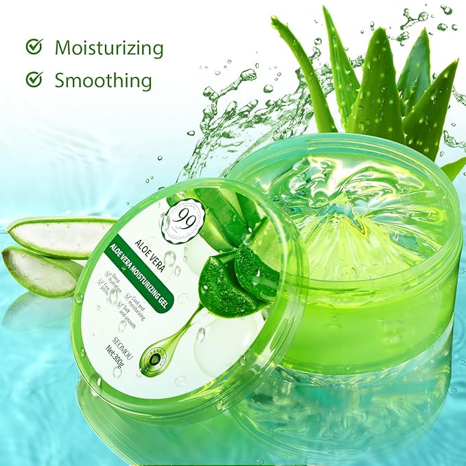 4 Pcs Organic Aloe Vera Gel Fresh Aloe Gel Moisture Hydrates Moisturizing Aloe Vera for Face Body