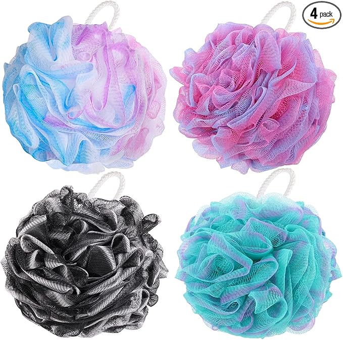 Btyms 4 pieces shower loofahs