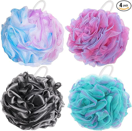 Btyms 4 pieces shower loofahs