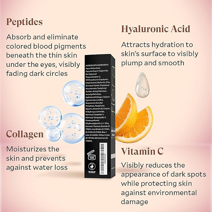 Fièra Luxury Concealer with Anti-Aging - All Day Coverage for Dark Circles, Fine Lines, Wrinkles & Spots - Espresso, 0.5 Ounce